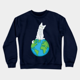 Cats on the World Crewneck Sweatshirt